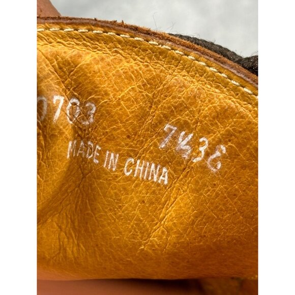 Florsheim Comfort mens shoes 7.5 Oxford Tech Ortholite Brown Leather Cap Toe - Picture 6 of 14